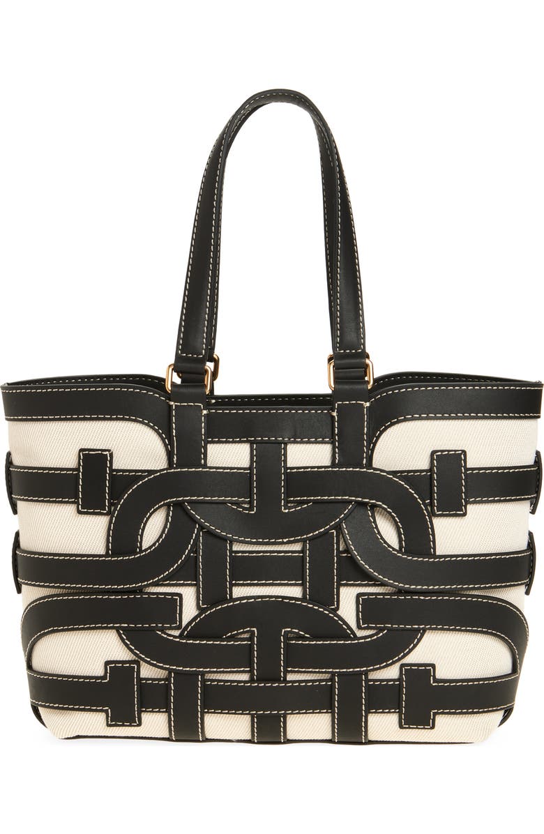 Sam Edelman Small Bay Leather Tote, Alternate, color, Black