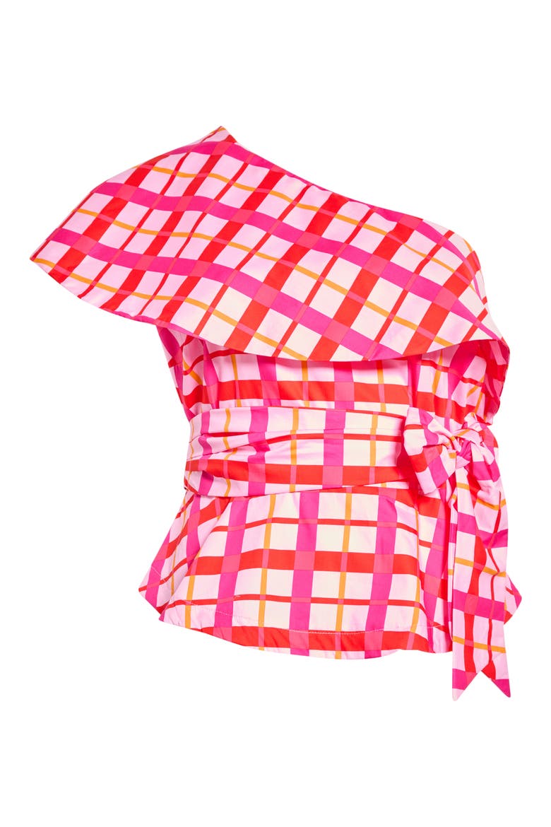 Darvy One-Shoulder Top, Alternate, color, PINK- ORANGE