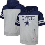 Mitchell & Ness Men's Mitchell & Ness Gray Dallas Cowboys Off Field Vintage Logo Short Sleeve Pullover Hoodie