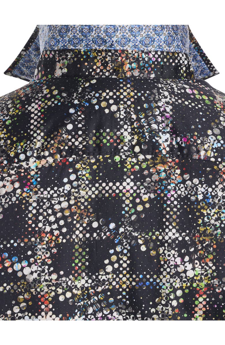 Robert Graham DXL Big & Tall Grid Textured Sport Shirt, Alternate, color, Multi