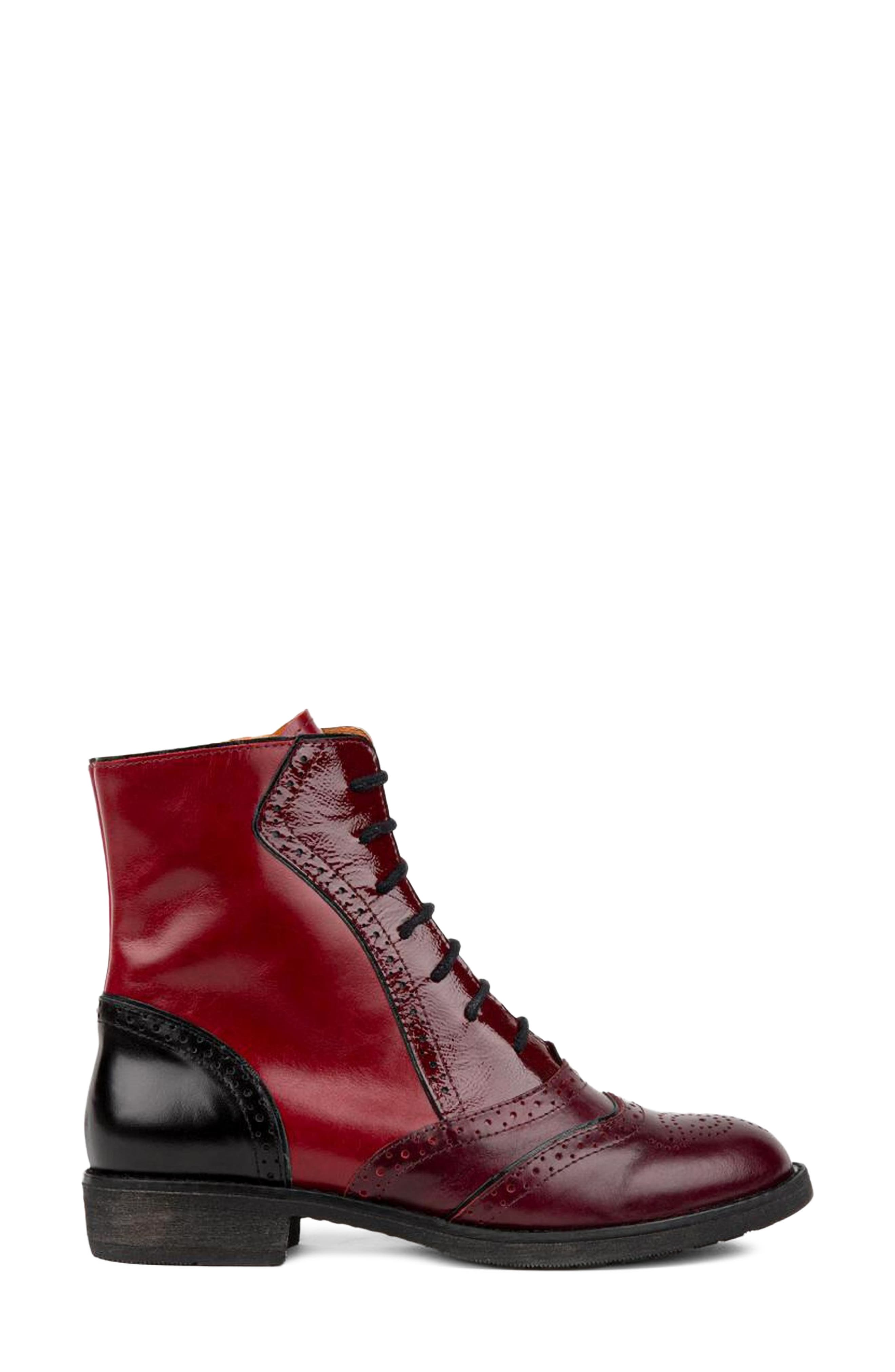 Brick Lane Water Resistant Ankle Boot, Alternate, color, RED
