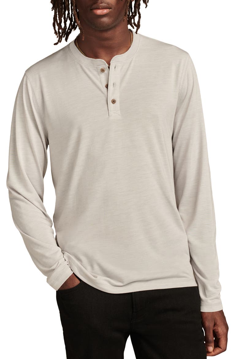 Long Sleeve Slub Jersey Henley, Main, color, HEATHER GREY