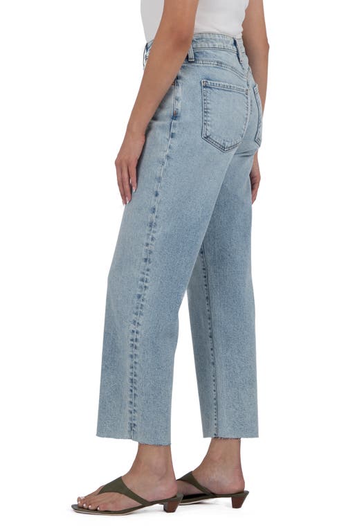 Kut From The Kloth Fay Raw Hem High Waist Ankle Straight Leg Jeans In Blue