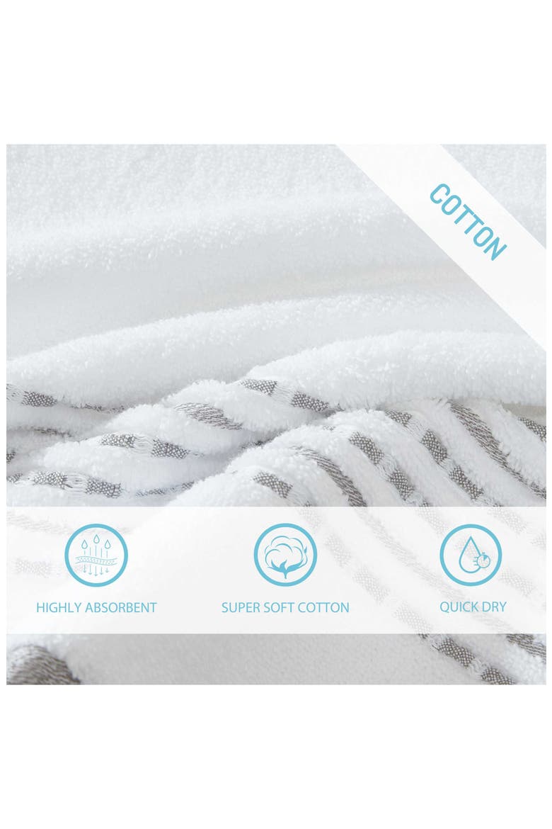 Cliff Side 3-Piece Towel Set, Alternate, color, WHITE/ GREY