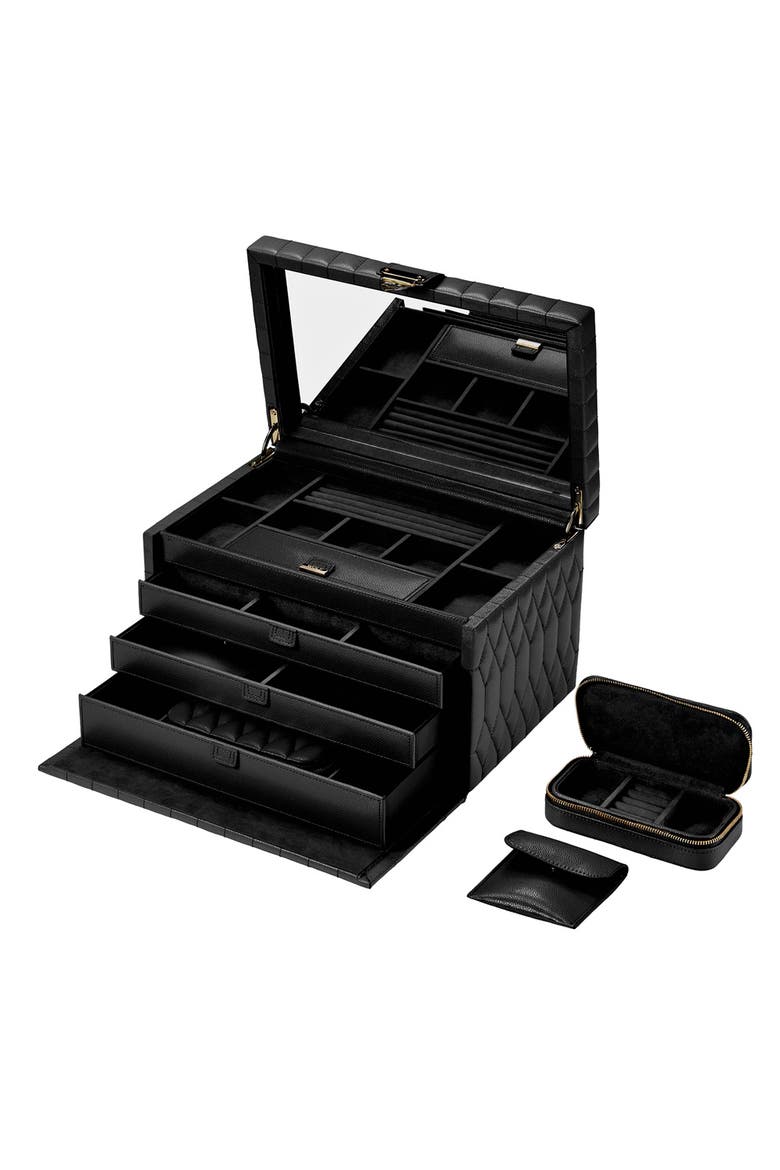 Lauren Large Jewelry Box, Alternate, color, Black