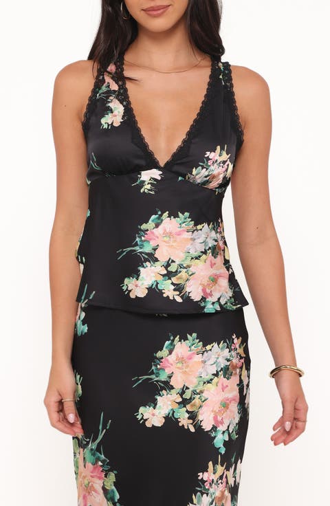 Kelso Floral Lace Trim Tank