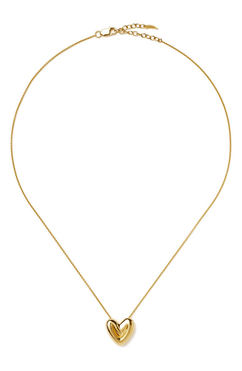 Missoma Puffy Heart Pendant Necklace, Alternate, color,