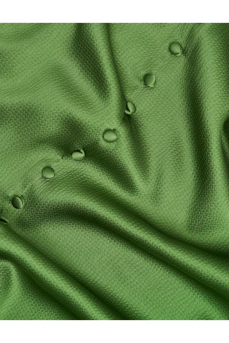Button Front Puff Sleeve Midi Dress, Alternate, color, Bay Leaf Green