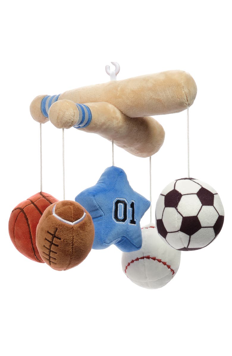 Lambs & Ivy Baby Sports Musical Baby Crib Mobile Soother Toy, Alternate, color, Multicolor