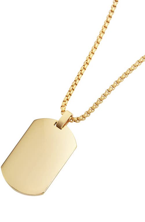 Geoffrey Beene Stainless Steel Dog Tag Pendant Necklace