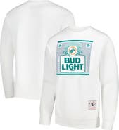 Mitchell & Ness Men's Mitchell & Ness x Bud Light White Miami Dolphins The Crest Pullover Sweatshirt