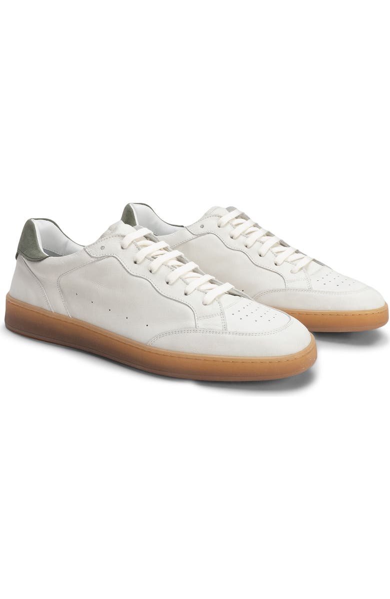 Robert Barakett Rodney Court Leather Sneaker, Main, color, White
