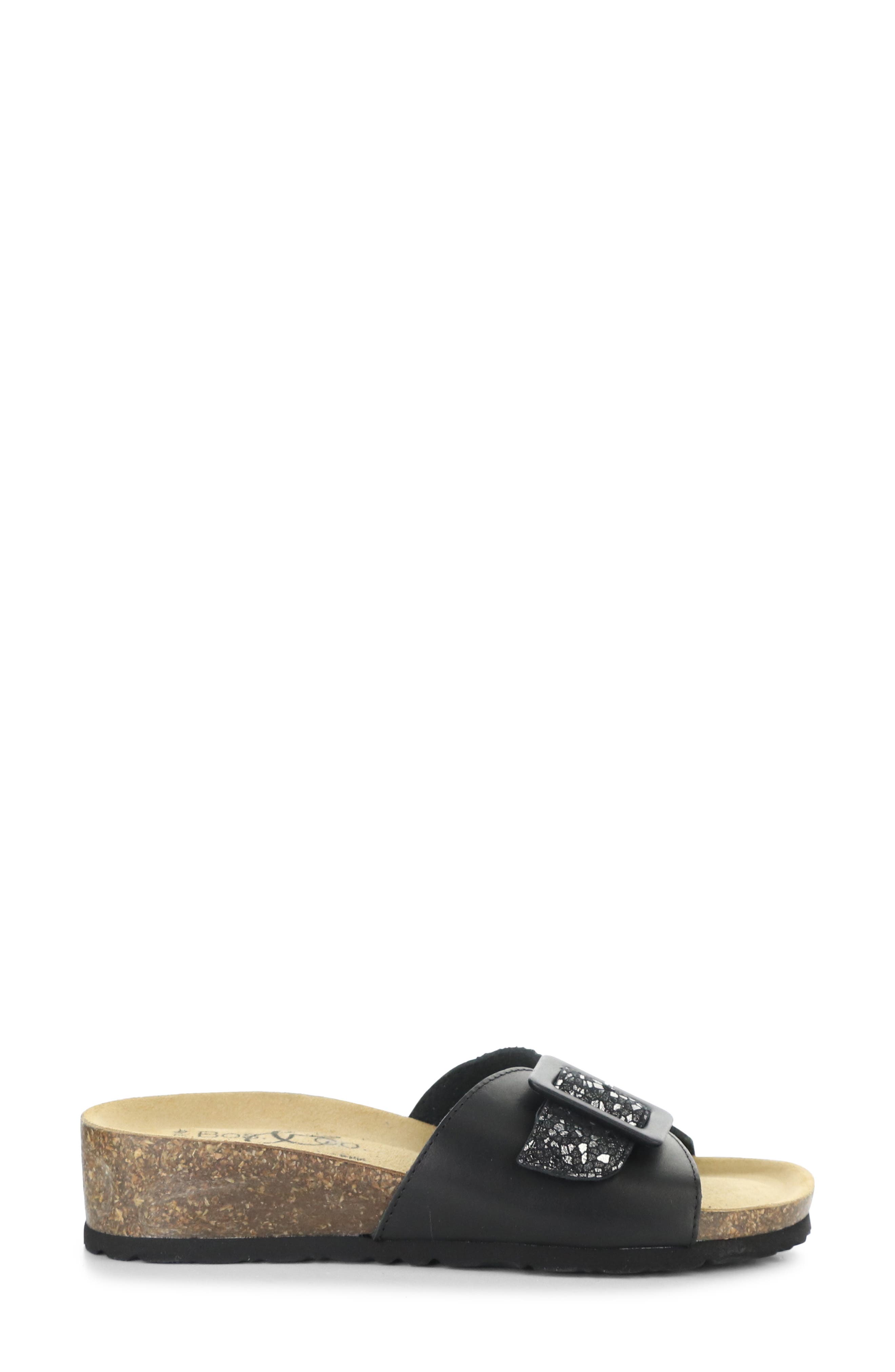 Bos. & Co. Lyra Wedge Slide Sandal, Alternate, color, Nero