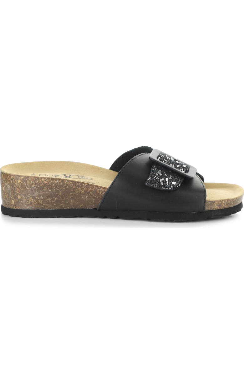 Bos. & Co. Lyra Wedge Slide Sandal, Alternate, color, Nero