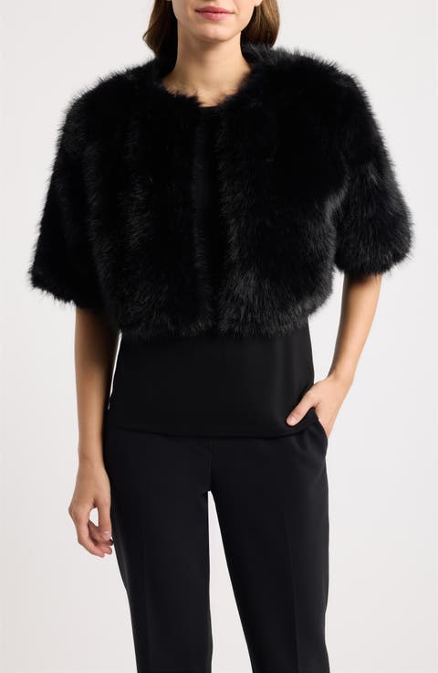 Faux Fur Shrug