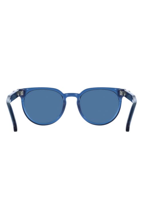 Ferragamo 53mm Round Sunglasses In Transparent Blue