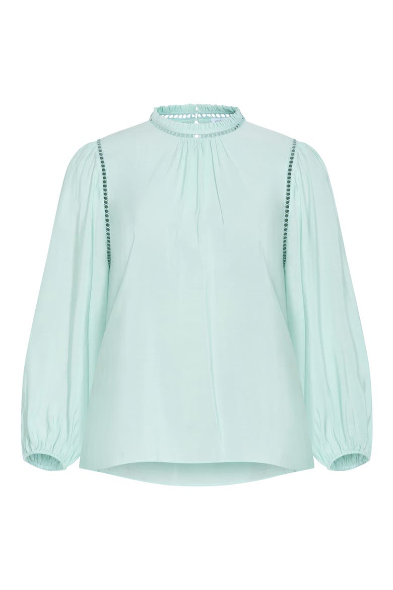 Lorena Smocked Neck Top, Alternate, color, MINT