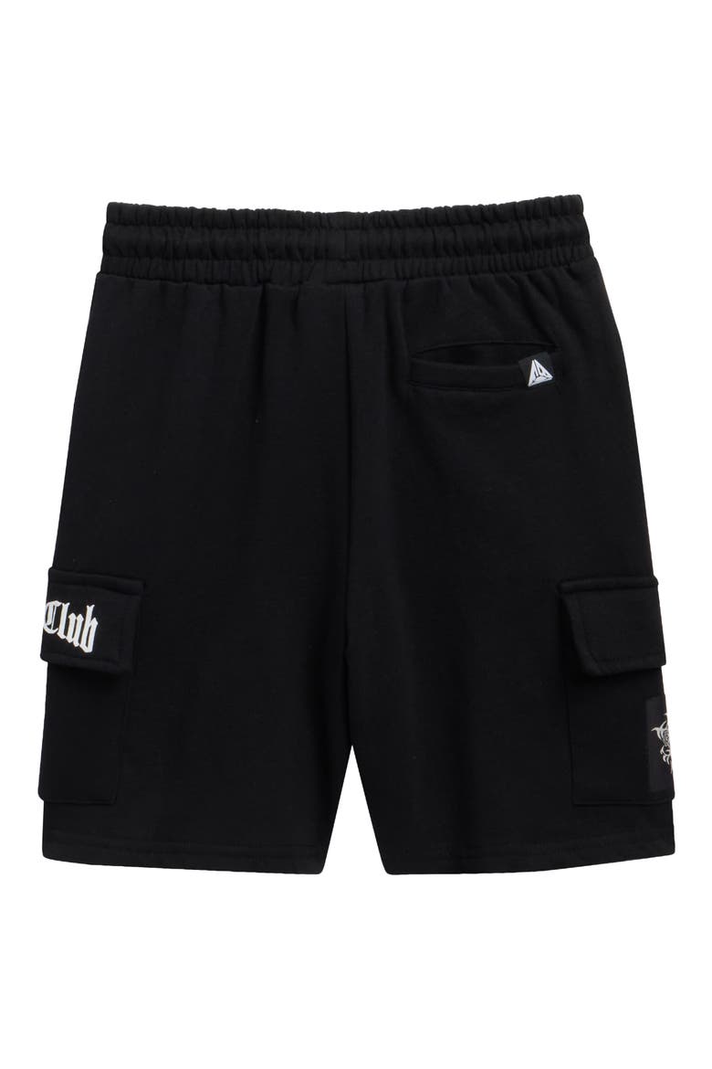 Kids' Gideon Fleece Cargo Shorts, Alternate, color, BLACK/ SAINTS CLUB