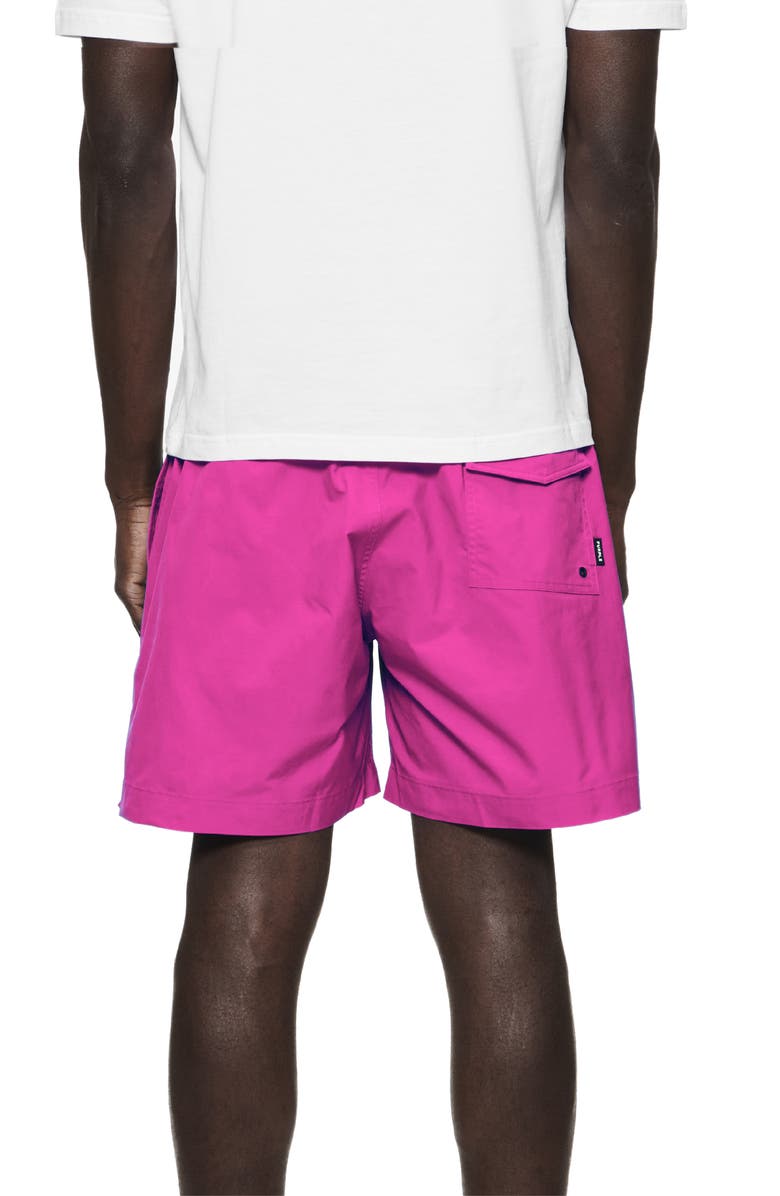 PURPLE BRAND Wordmark All Around Performance Shorts, Alternate, color, 