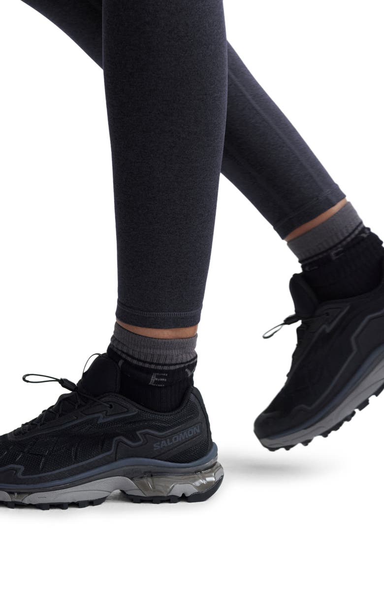 Varley Always Warm Super High Waist Base Layer Leggings, Alternate, color, Black Marl