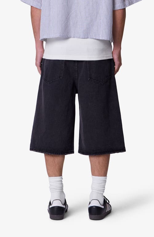 Mnml Ultra Baggy Denim Shorts In Black