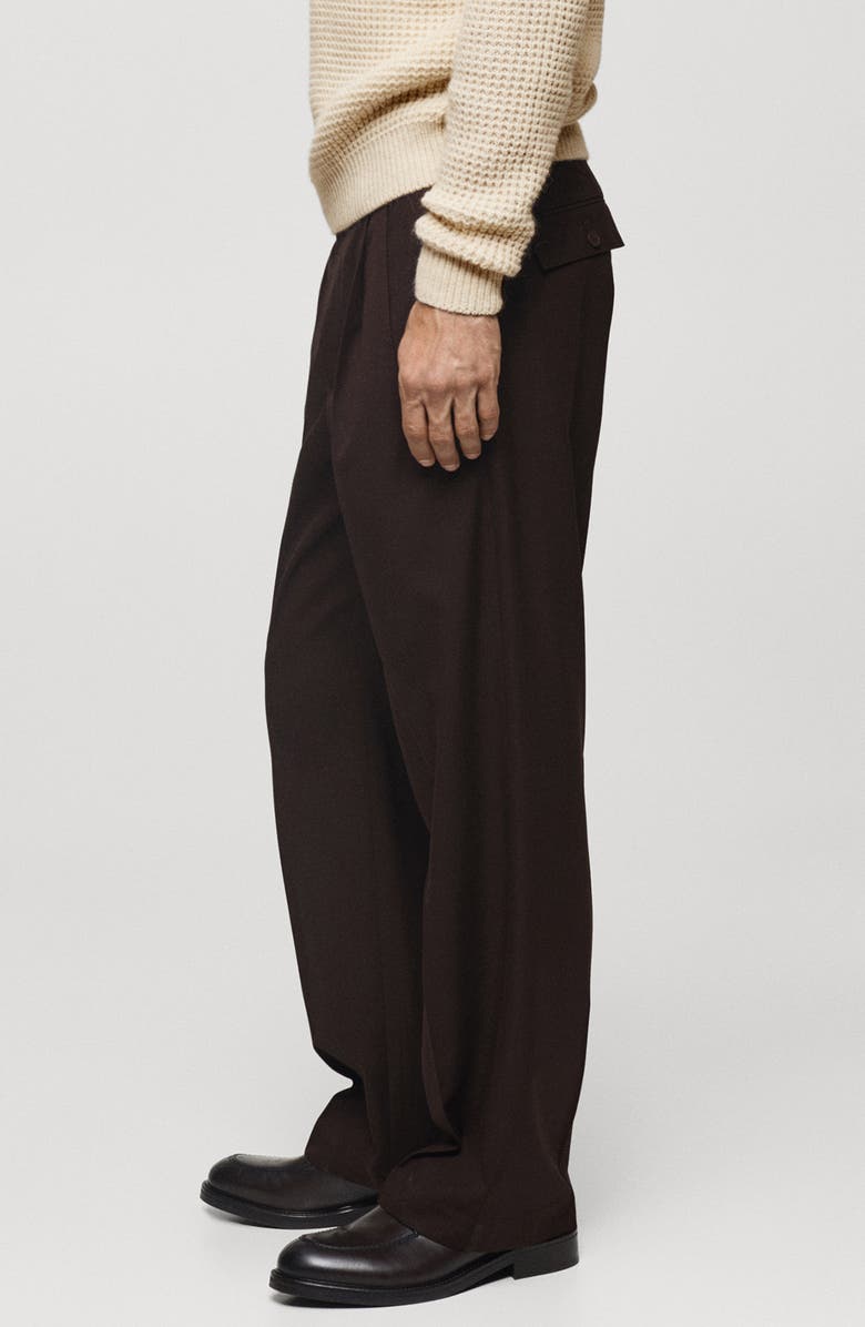 MANGO Regular Fit Pleated Pants, Alternate, color, 