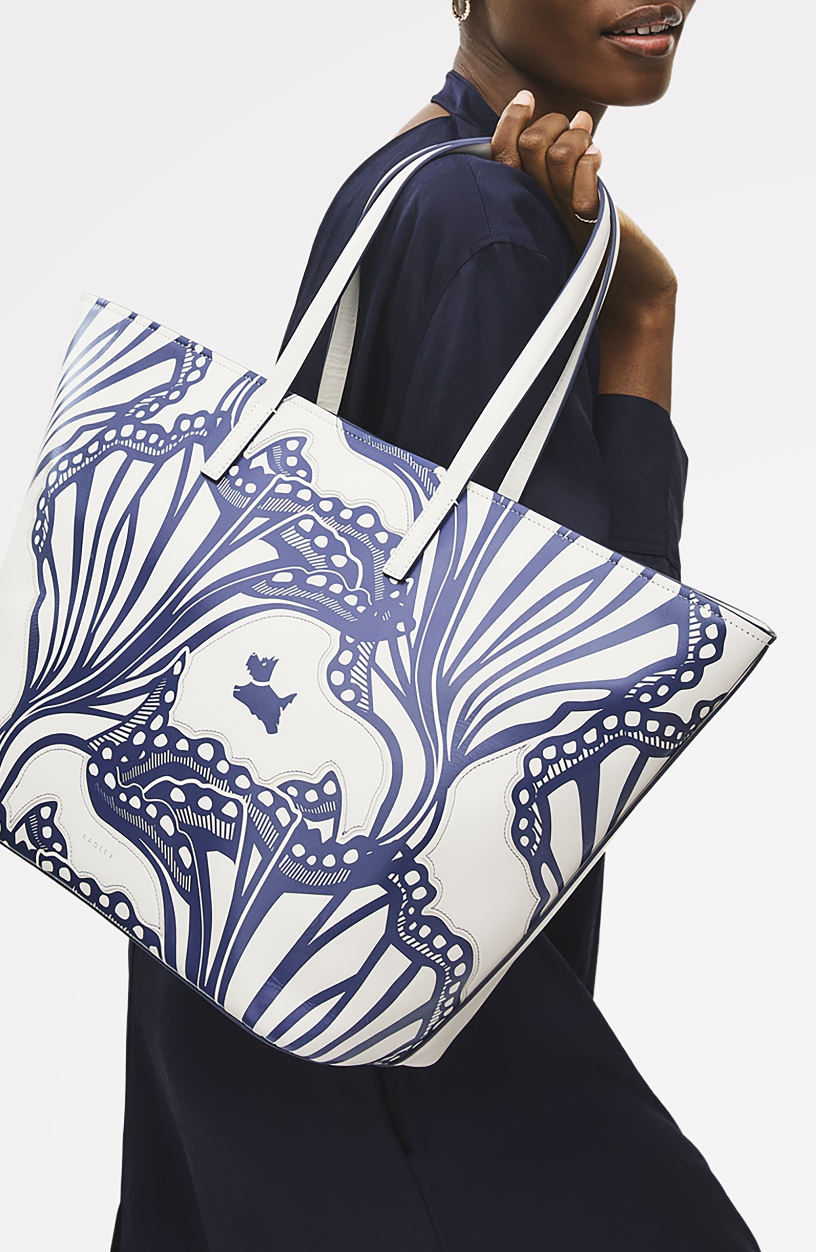 Radley Under The Sea Large Open Top Tote Bag, Alternate, color, Chalk