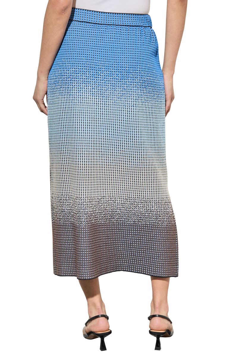 Ming Wang Ombré Jacquard Knit Midi Skirt, Alternate, color, 