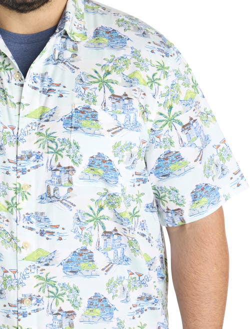 Tommy Bahama Big & Tall Paradise Isle Printed Sport Shirt In White