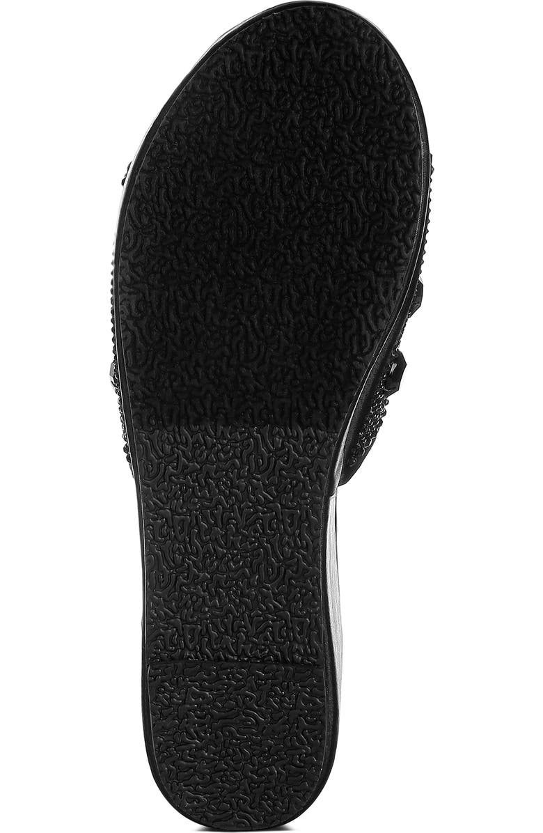 LONDON RAG Meta Charts Wedge Sandal, Alternate, color, Black