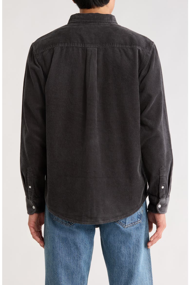 Madison Corduroy Button-Down Shirt, Alternate, color, GRAPHITE / GRAPHITE