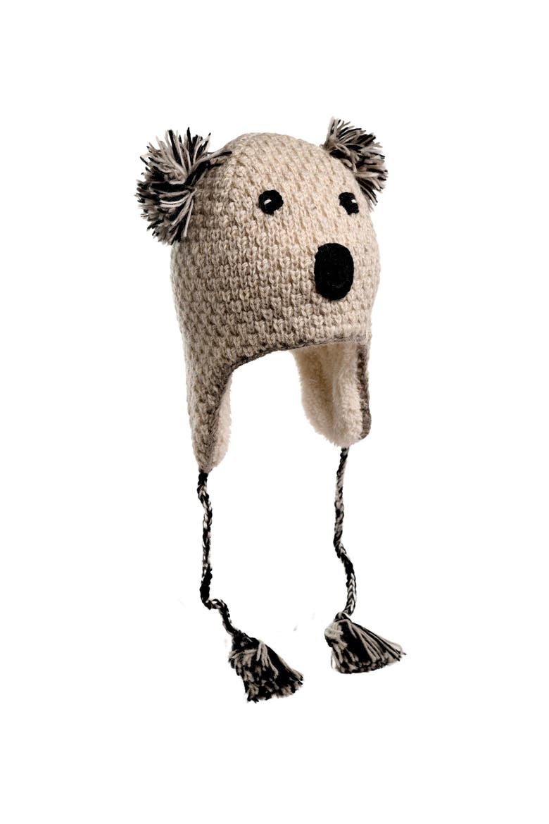 Crochet Koala Hat, Alternate, color, White combo