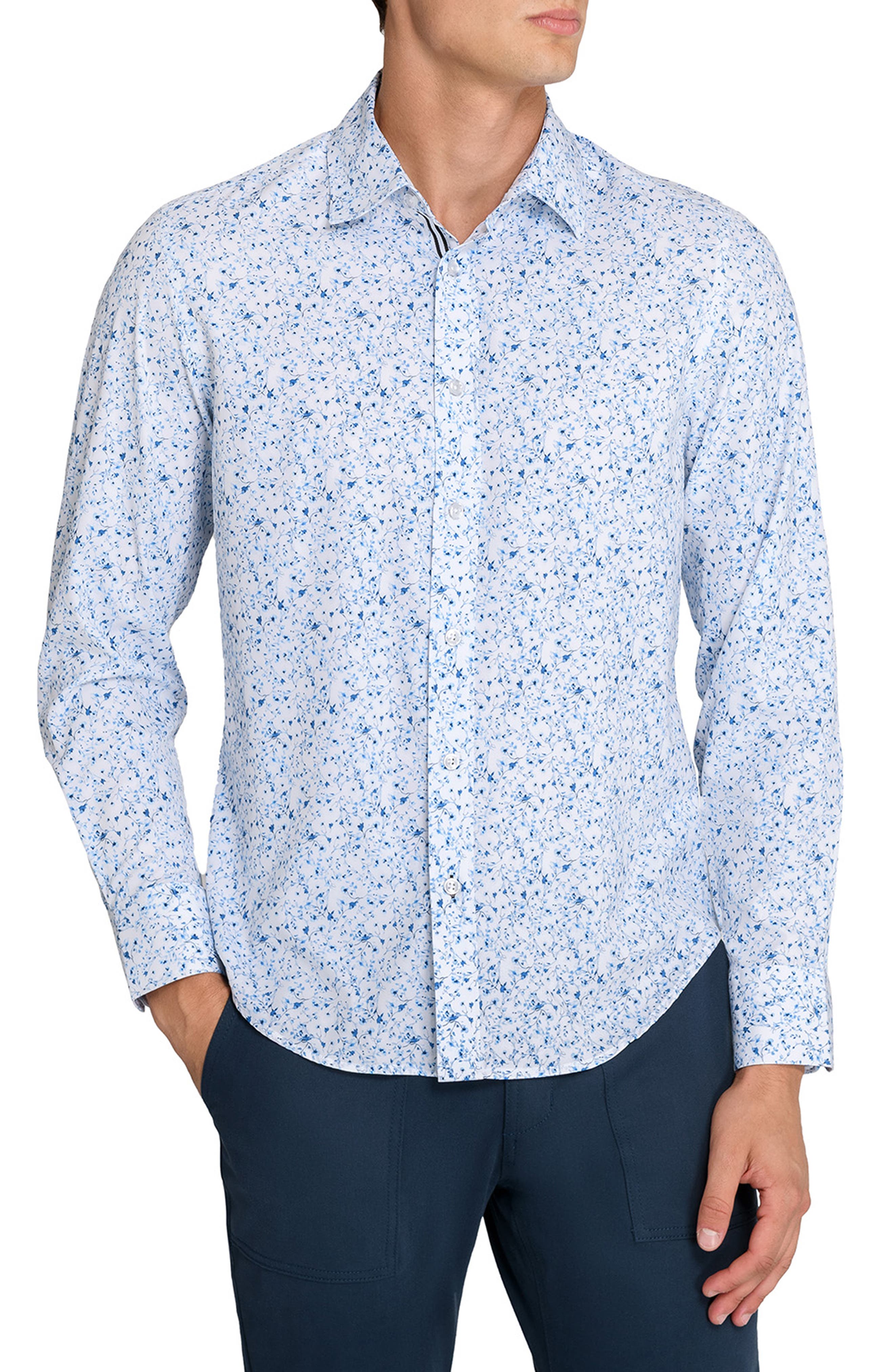 Botanical Print Woven Long Sleeve Basic - image 3