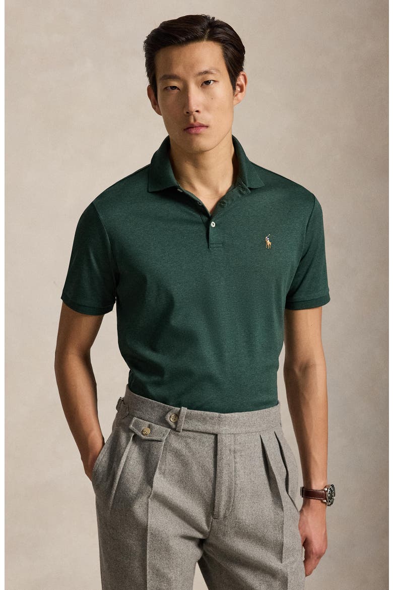 Classic Fit Solid Cotton Polo, Alternate, color, GREEN