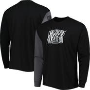Nike Men's Nike Black Brooklyn Nets Courtside Versus Flight MAX90 Long Sleeve T-Shirt