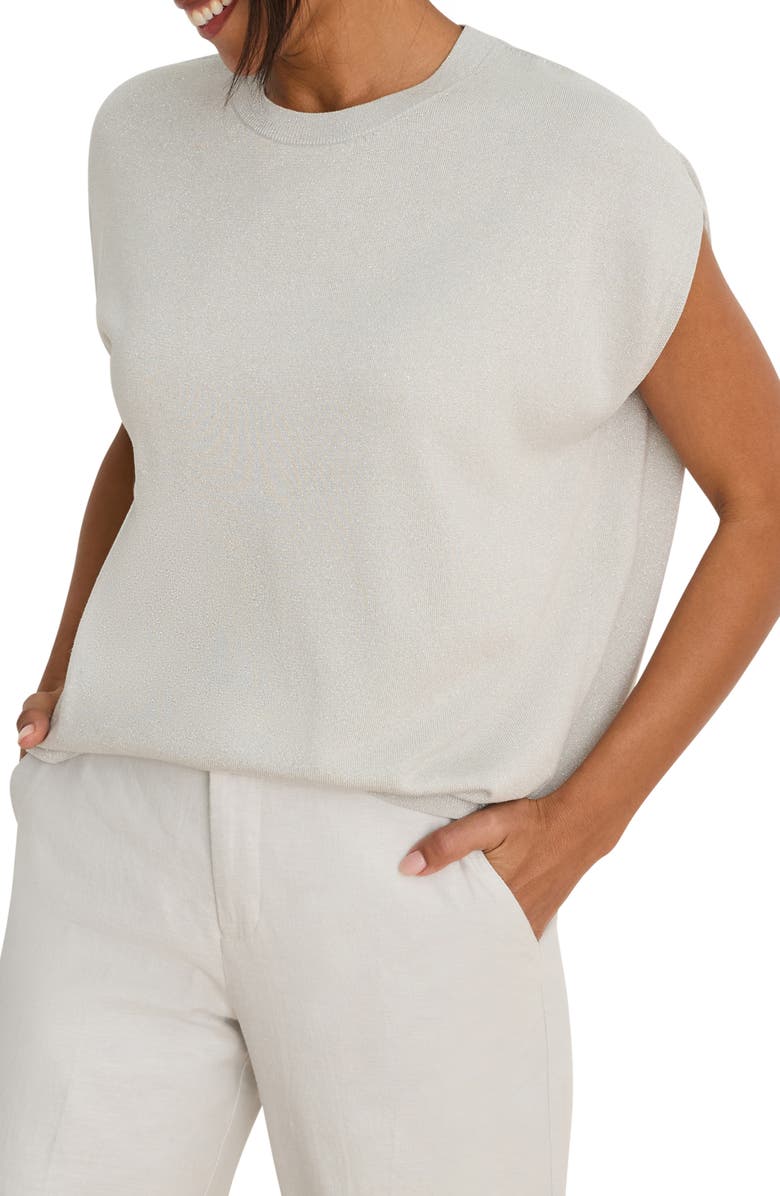 NIC+ZOE Cocoon Sweater, Main, color, Silver Wisp