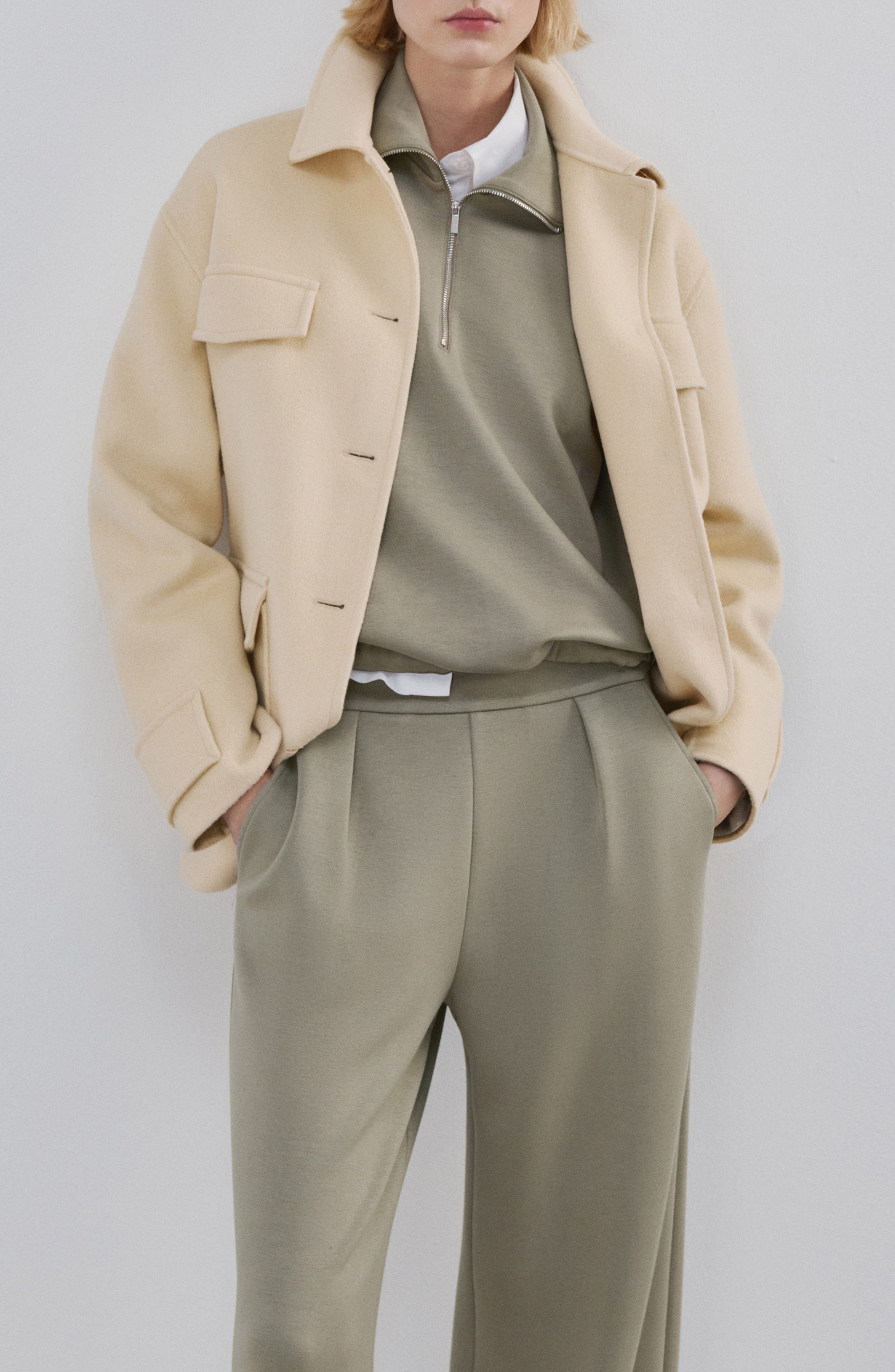Pleated Elastic Waist Pants - image 2