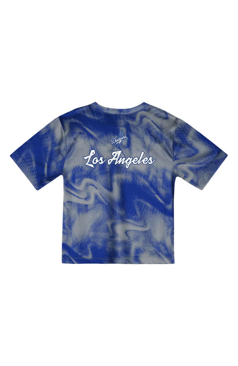 Outerstuff Toddler Gray/Royal Los Angeles Dodgers Pinch Hitter Infielder T-Shirt & Shorts Set, Alternate, color, Gray