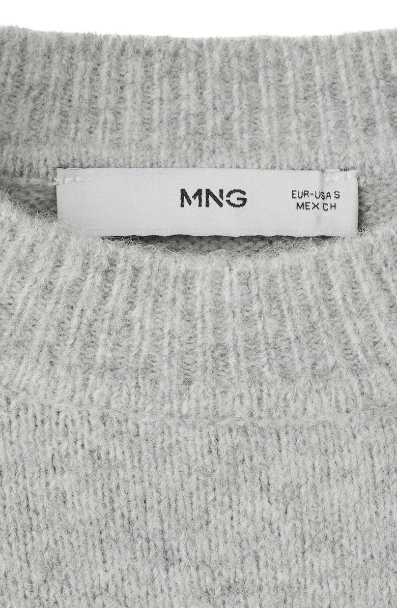MANGO Crewneck Sweater, Alternate, color, Grey