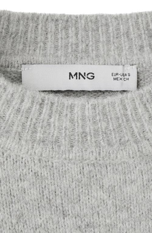 Mango Crewneck Sweater In Gray