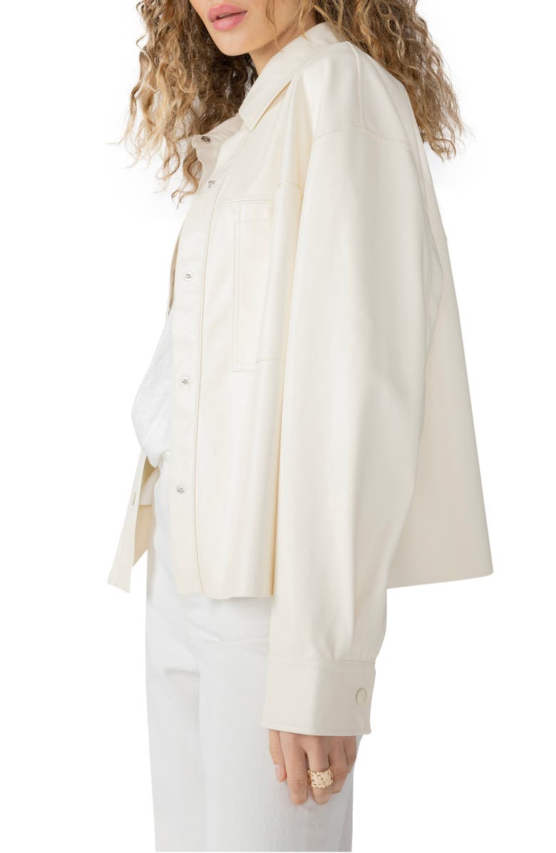Sanctuary Lori Faux Leather Shacket, Alternate, color, 