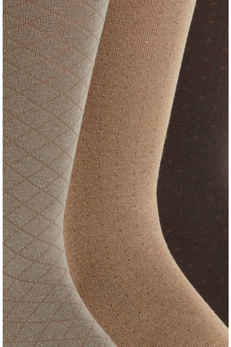 Dress Socks, Alternate, color, KHAKI/ GREY TAUPE/ DARK BROWN