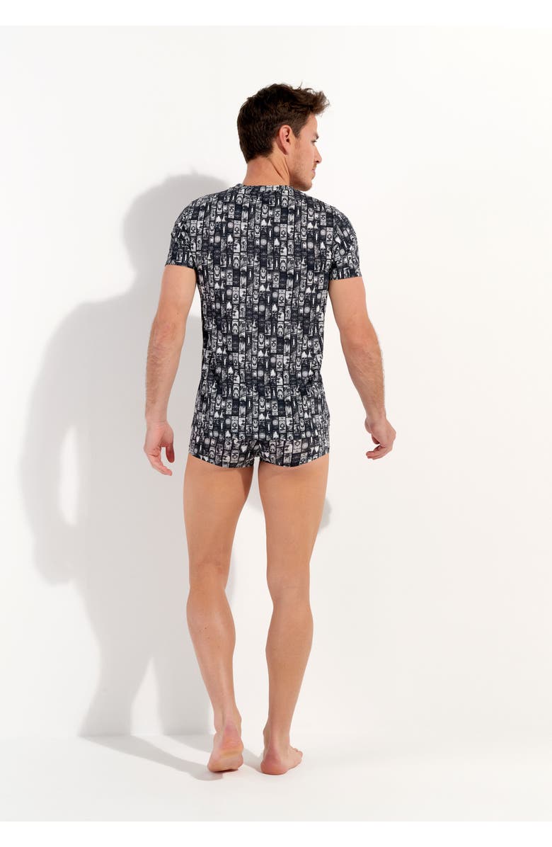 HOM Rockcity Tee-Shirt V Neck, Alternate, color, Dark Grey Print