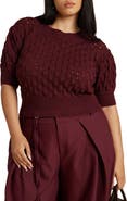 ELOQUII Bubble Stitch Sweater