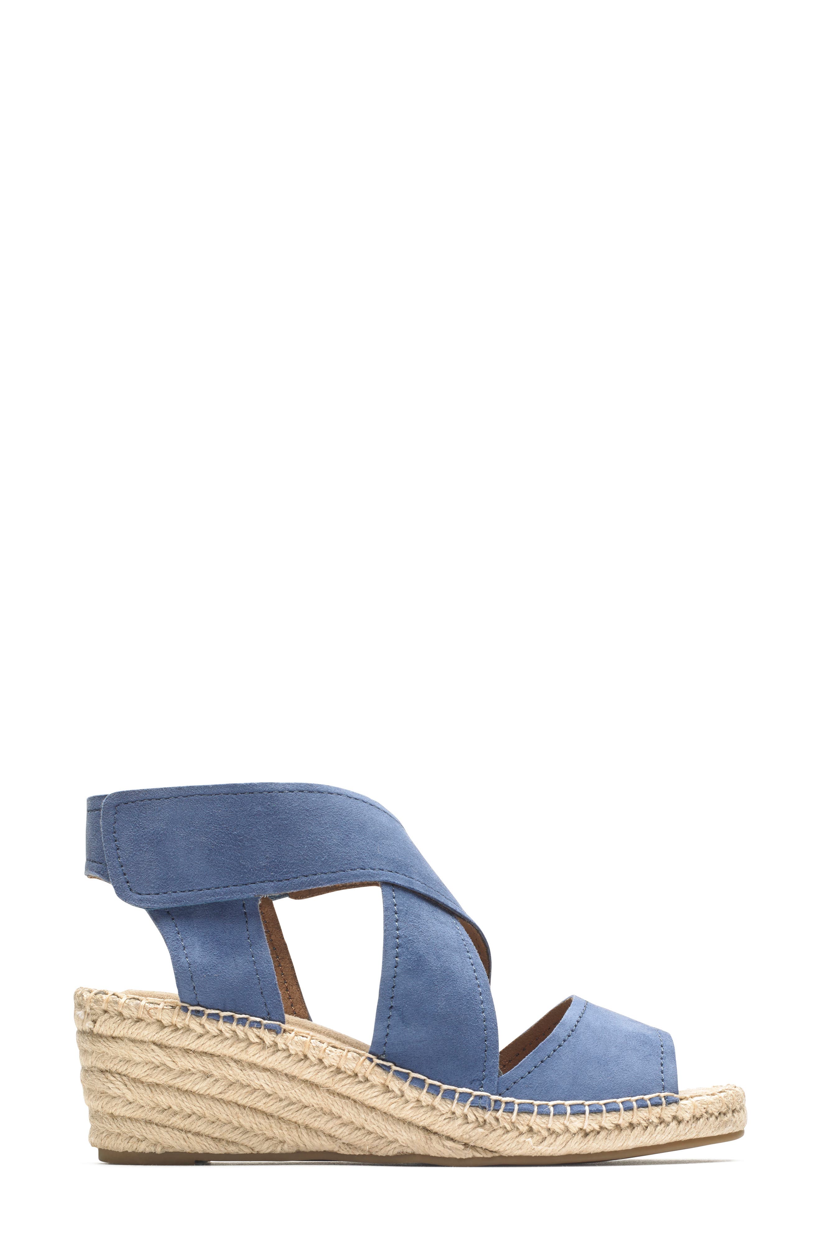 Kairi Wedge Sandal, Alternate, color, BLUE SUEDE