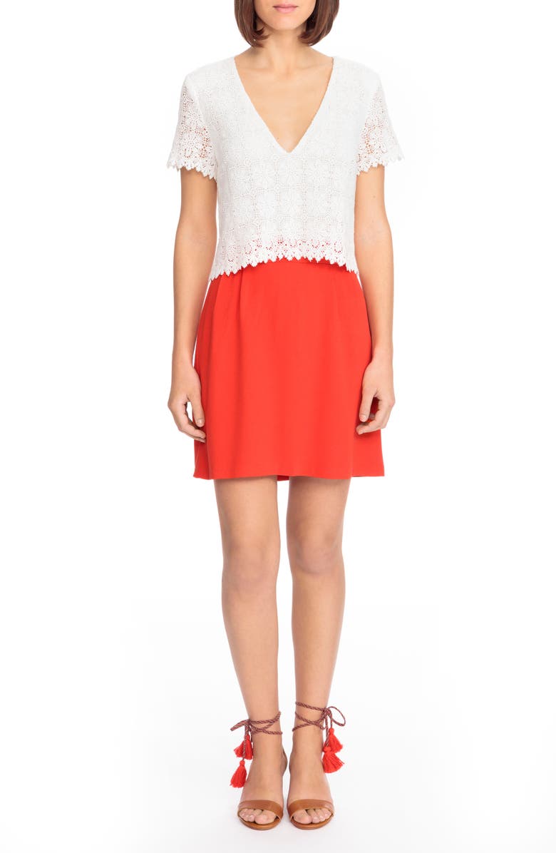 Sézane Gloria Two-in-One Dress, Main, color, 