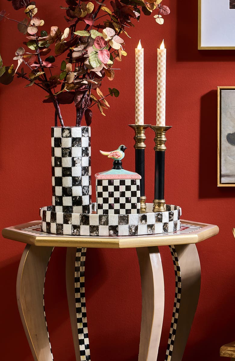 MACKENZIE CHILDS Courtly Check Birdie Trinket Box, Alternate, color, Courtly