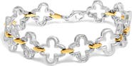 Haus of Brilliance Silver 1/10 Cttw Natural Round Diamond Fashion Tennis Bracelet