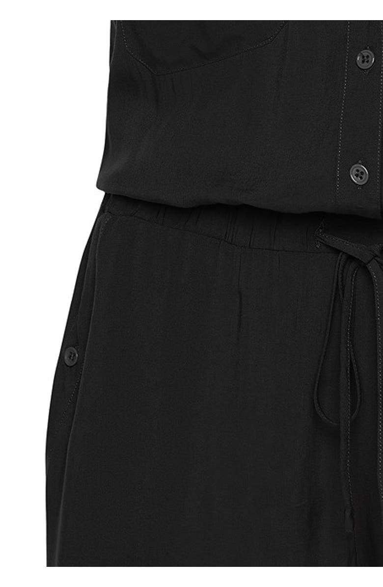 LASCANA Women's Sleeveless Drawstring Romper, Alternate, color, Black