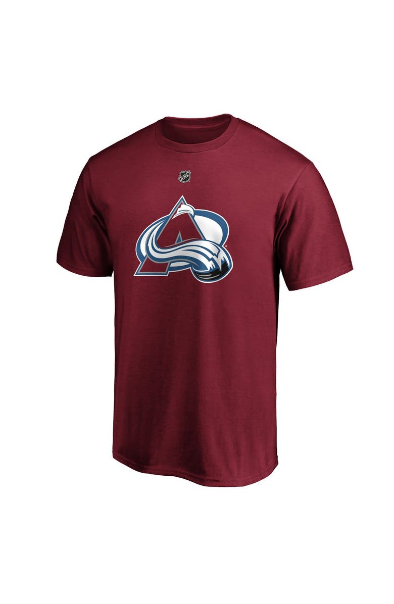 FANATICS Men's Fanatics Branded Cale Makar Burgundy Colorado Avalanche Authentic Stack Player Name & Number T-Shirt, Alternate, color, Burgundy